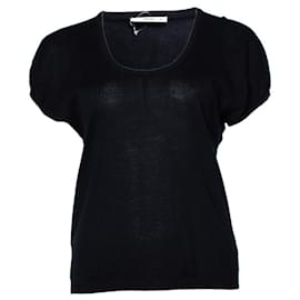 Top en coton noir Prada