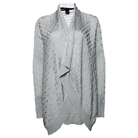 Ralph Lauren, Strickjacke mit Zopfmuster in Metallic-Optik