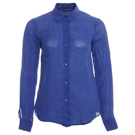 Theory TEORIA, camicia di lino blu.