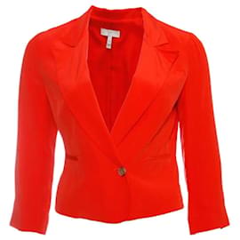 Joie, Orangefarbene, kurze Blazerjacke in Größe XS.