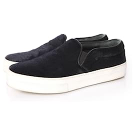 Celine, skate slip-on sneaker in black ponyskin in size 37. - Céline