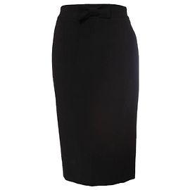 BURBERRY, falda negra con lazo y abertura en la espalda en talla IT38/XS.