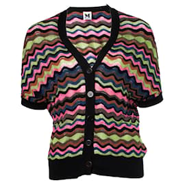 M MISSONI, Mehrfarbiger Kurzarm-Cardigan - Missoni