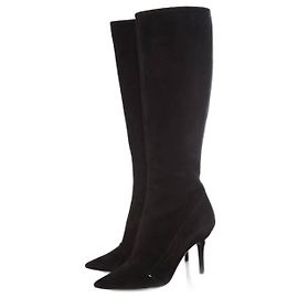 Louis Vuitton, botas de ante negro en tamaño 37.