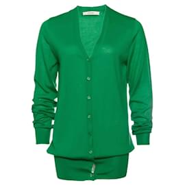 Celine, Apfelgrüner Kaschmir-Cardigan. - Céline