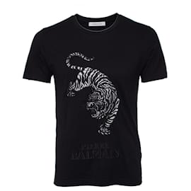 PIERRE BALMAIN, Schwarzes T-Shirt mit Obermaterial. - Pierre Balmain