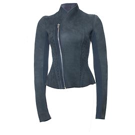 Rick Owens, Lirios Chaqueta Campala Nobuk bonded azul.