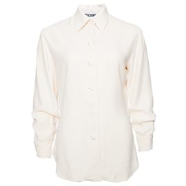 MOSCHINO COUTURE, Vintage cremefarbene Bluse.