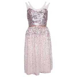 Conexión francés, Vestido rosa con lentejuelas. - French Connection