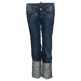 Dsquared2, Jeans blu con tubi torniti extra alti, taglia IT42/S.