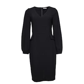 Autre Marque La Kleid, Schwarzes Kleid mit falschen Seitentaschen.