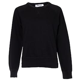 Estudios de acne, sudadera negra con cuello redondo - Acne
