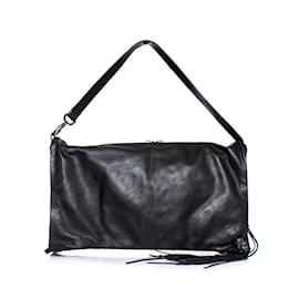 Maison Du Posh, borsa a tracolla con patta ripiegabile con frange e teschio - Autre Marque