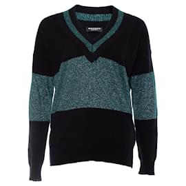 Repetir, suéter preto com lurex verde. - Autre Marque