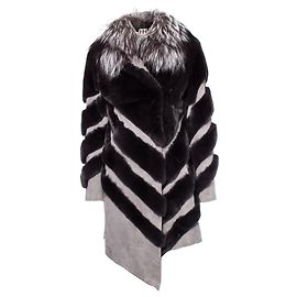 Autre Marque Haute Hippie, Asymmetrischer Pelzmantel.
