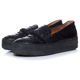 Autre Marque filo, Deportivas slip-on de pitón negras.
