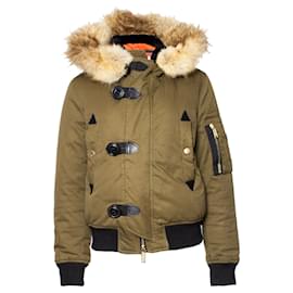 Dsquared2, Grüne Bomberjacke aus Baumwolle