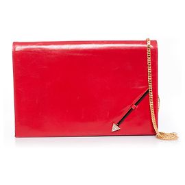 Valentino, Borsa a tracolla vintage in pelle rossa lucida