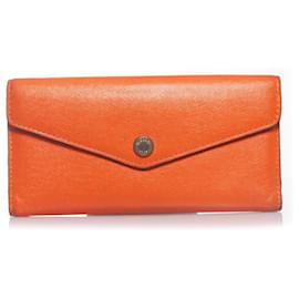 Michael Kors, orangefarbene Lederbrieftasche