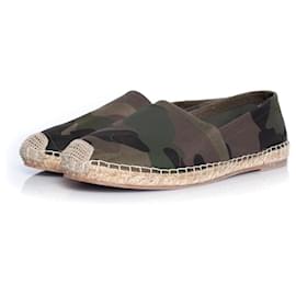 Valentino Garavani, espadrillas in tela verde militare