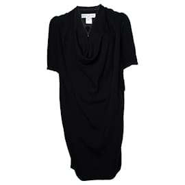 Paul y Joe, vestido negro con cuello drapeado - Paul & Joe