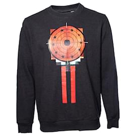 GIVENCHY, Grauer Pullover mit Rundhalsausschnitt und Aufdruck - Givenchy