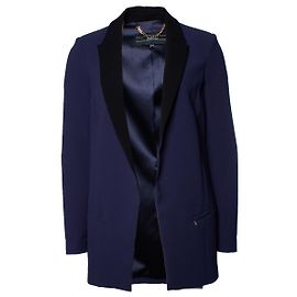 Elisabetta Franchi, Americana azul con vuelta negra