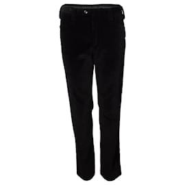 Gucci, Samtripp-Pantalon in Schwarz