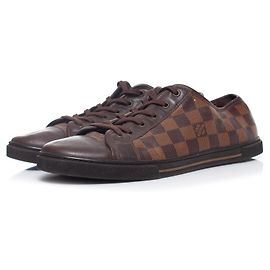 Louis Vuitton, Scarpe da ginnastica basse in tela Damier Ebene