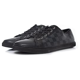 Louis Vuitton, Schwarze Damier-Canvas-Turnschuhe