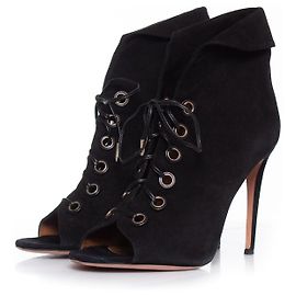 Aquazzura Acquazurra, Stivaletti Eva in camoscio nero.