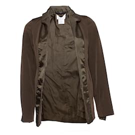 COMME des GARCONS, Grüner Blazer mit Satinbesatz. - Comme Des Garcons