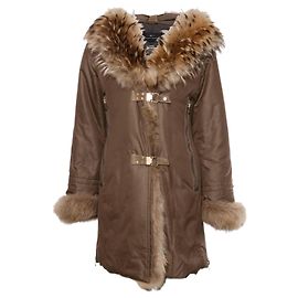 Autre Marque Violanti, Parka in pelliccia verde oliva