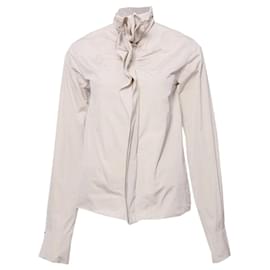 LANVIN, camicetta beige con volant in taglia 36/XS (fiume 2007). - Lanvin