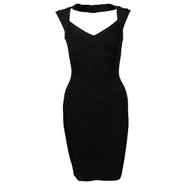 HERVE LEGER, Abito body nero