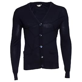 DIOR HOMME, Strickjacke aus blauer Wolle - Christian Dior