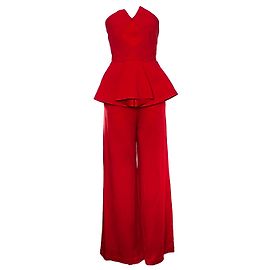 Roland Mouret, Mono rojo palabra de honor con peplum