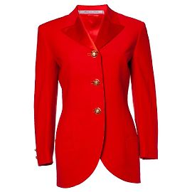 Gianni Versace Couture, Roter Laufsteg-Blazer aus der Bondage-Kollektion