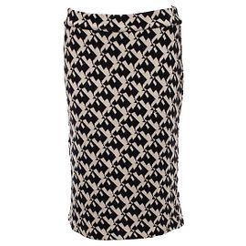 Autre Marque Diane von Furstenberg, Falda de punto con estampado gráfico