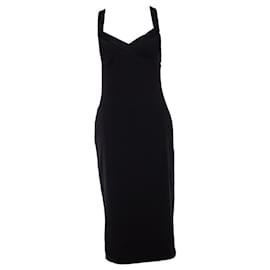 Dolce & Gabbana, Robe noire à bretelles logo
