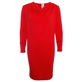 WOLFORD, vestido de lana rojo.