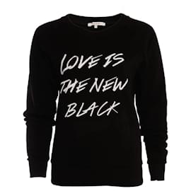 Nikki, Black sweater with print in size 34/XS. - Autre Marque