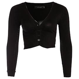 Twin-Set, schwarzer Bolero-Cardigan mit Steinen/Sequenzen in Größe XS. - Twin Set