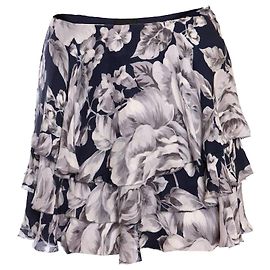 Autre Marque INTERMIX, gonna a balze blu a strati con stampa floreale