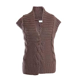 AMERICAN VINTAGE, graue handgemachte Strickweste - American Vintage