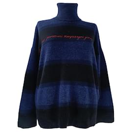 Giada Benincasa Blauer Kaschmir Woll Pullover XS