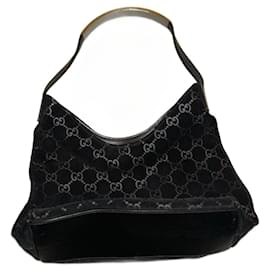 Borsa a mano Gucci in pelle di cervo nera