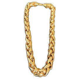 Set Christian Dior Collana e Bracciale a Catena Palma Oro
