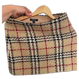 Falda de lana Burberry beige
