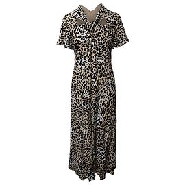 Vestido midi de viscosa con estampado animal Wild Cat de Temperley London